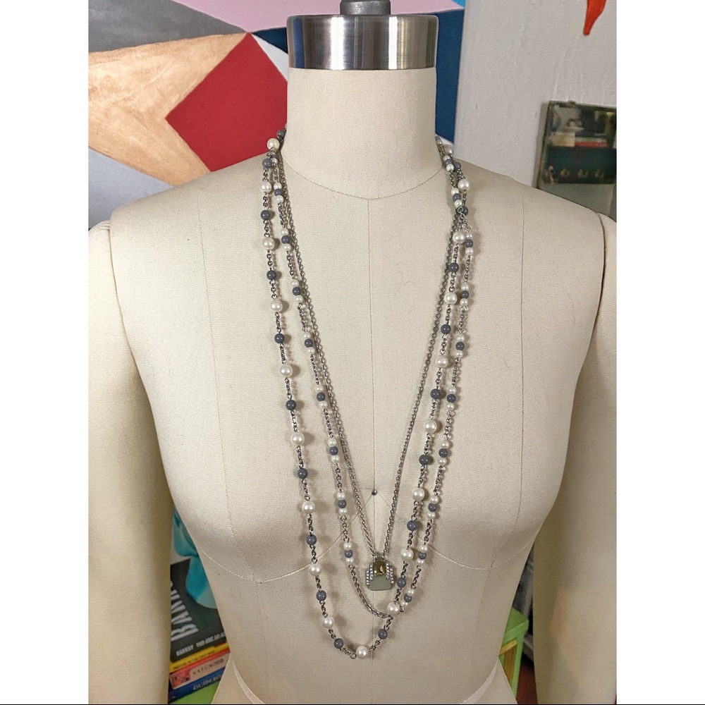 Gorgeous Lia Sophia 3 strand layered necklace